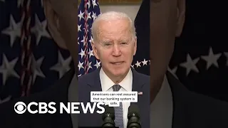Biden says Americans shouldn't worry about banking system after Silicon Valley Bank collapse #shorts