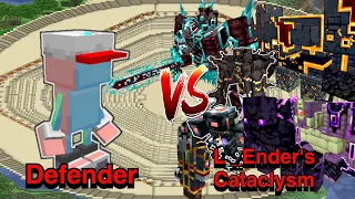 Minecraft |Mobs Battle|Defender (Yellowbross's Extras) VS L_Ender 's Cataclysm