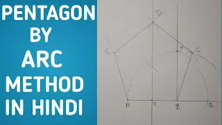 How to draw a Pentagon by arc method