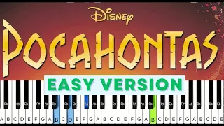 Colours of the Wind from Pocahontas | EASY SLOW Piano Tutorial