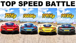 Ferrari F8 Tributo - All Engine Swap Top Speed Test | Forza Horizon 5 [4K]