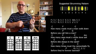 Blowin' in the Wind - Bob Dylan / Peter, Paul & Mary - Ukulele Strum-Along Lesson - Jez Quayle