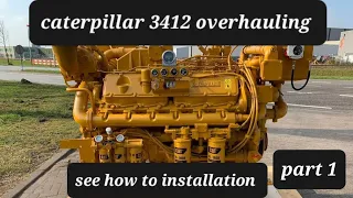 cat 3412 overhauling (part.1)#caterpillarequipment#dieselengine #mechanic#mechanic #mechanical
