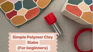 Polymer Clay Slab Making for Beginners / Contemporary / Simple Canes / Clay Earring Tutorial