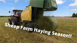 Baling Hay For Sheep Feed And Late Night Lamb Check