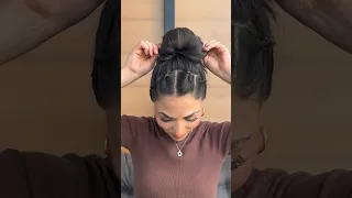 Easy Bun Hairstyle 🤎 #shorts #hairstyle #shortvideo #hair #hack