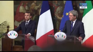 Il Presidente della Repubblica francese Macron incontra Mattarella e Gentiloni