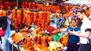 Popular Roast Pig, Duck, Chicken, Fruit, Cake, Meat,Vegetable & More at Orussey Market in Phnom Penh