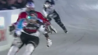 Cameron Naasz takes Ice Cross Downhill top spot
