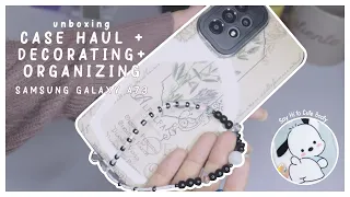 [clumsy] 🐶unboxing case haul + decorating + organizing samsung galaxy a73 5g 🐶