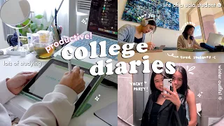 productive college diaries🌷 cozy winter outfits, yacht party, lots of cooking, studying (realistic!)