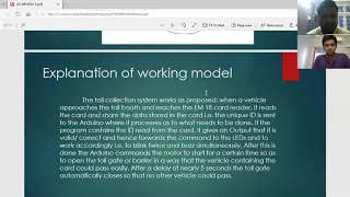 Embedded System Project RFID BASED AUTOMATED TOLL COLLECTION SYSTEM USING ARDUINO..