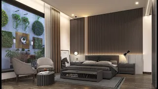 3Ds Max 2024 I VRay 6 I Lighting Animation I  Interior Modern Bedroom Design I ( Corona Render 10).