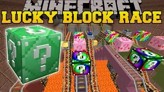Minecraft: ROLLER COASTER MINE LUCKY BLOCK RACE - Lucky Block Mod - Modded Mini-Game