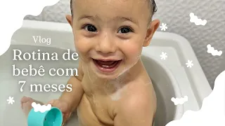 ROTINA DE BEBÊ DE 7 meses | vlog