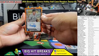 2024 Bowman Hobby Half Case Break Random Teams #2 - Gold Auto #/50, Orange Auto #/25, 3 Other Orange