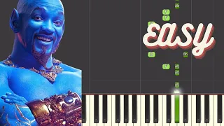 Will Smith - Prince Ali (Easy Piano Tutorial) | From Aladdin Soundtrack