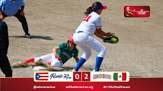 LIVE |  Puerto Rico v Mexico | U-15 Pan American Championship 2023 - Opening Round WBSC Americas