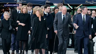 La familia real española casi al completo se reúne en la despedida a Constantino de Grecia