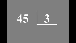 Conta de divisão: 45 dividido por 4 = ?