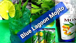 How to Make Blue Lagoon Mojito - by AJ VINCE VLOG