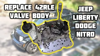 How To Replace 42RLE Transmission Valve Body Shift Solenoid Jeep Liberty Dodge Nitro 2008 2014 Hard