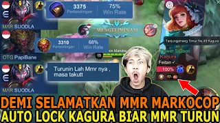 TURUNIN LAH MMR NYA ! JAHAT BANGAT MARKOCOP , DI SURUH LOCK MMR KAGURA CEWEK - Mobile Legends