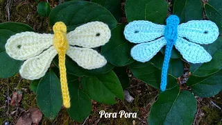 Crochet Dragonfly Applique I Crochet Animal Applique