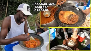 He Opened A Traditional Ghanaian Local Chop Bar in London !! Incredible Ghanaian Local restaurant