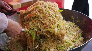 The famous Wenzhou fried rice noodles have too many ingredients, Chinese street food