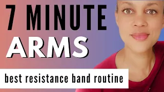 Best Resistance Band Exercises for Arms, Upper Body, Back to Improve Posture & Tone Arms 🔥 7min