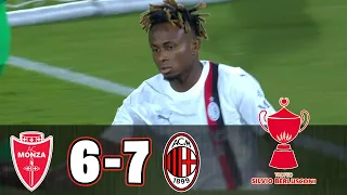 GOL E HIGHLIGHTS Trofeo Berlusconi MONZA MILAN 6-7 🔴⚫ PULISIC e COLPANI in GOL