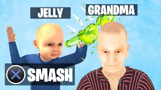 SMASH The BOTTLE On GRANDMA'S HEAD! (Grandma Simulator)