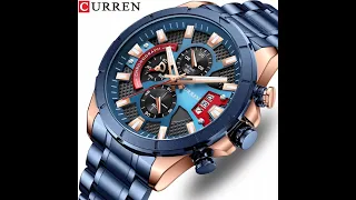 CURREN 8401 Blue Chain Watch || Watch Style || Bangla Watch Tutorial ||