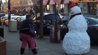 Funny Scary Snowman Hidden Camera Practical Joke Top 50 Of All Time