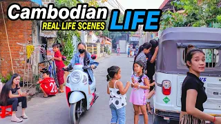 THE REAL LIFE SCENES in PHNOM PENH | WALKING TOUR at Narrow Alley Residence DOUN PENH District