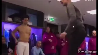 Pep Guardiola going Crazy in the dressing room after half time...
