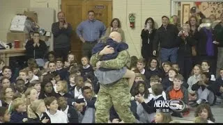 Soldier Surprises Kids