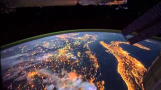 TIME LAPSE: Flying over planet Earth at night from the International Space Station