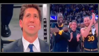 Former Warriors GM Bob Myers gets emotional as he is welcomed back to Chase Center!!