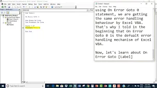 Excel VBA: On Error Goto 0 Vs On Error Goto [Label]