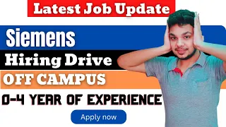 Siemens Biggest Hiring Drive | 2020 | 2021 | 2022 Batch Hiring | OFF Campus Job Drive | Job Update