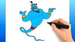 How To Draw The Genie From Aladdin (Easy Drawing Tutorial)