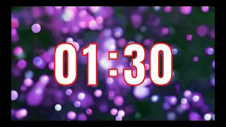 1 Minute 30 Second Countdown Timer with Music - Simple and Clean
