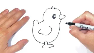 Cómo dibujar un Pollito Paso a Paso | Dibujo de Pollo