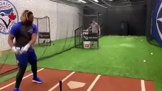 Vladimir Guerrero Jr. - Primera Practica De Bateo ( Grandes Ligas )