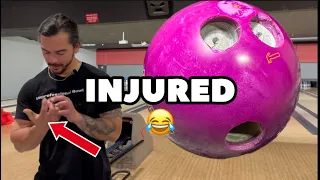 Bowling with the WORLDS LARGEST FINGER HOLES (dumb)