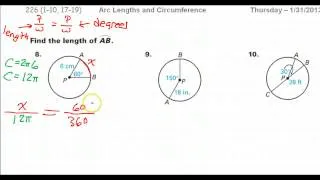 How to Find the Arc Length Given the Radius and an Angle