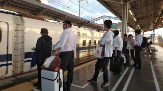 【とある平日の岡山駅新幹線ホーム第3弾】のぞみ48号到着から発車まで