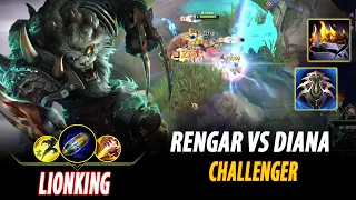 RANK 1 RENGAR CN - LIONKING RENGAR VS DIANA | CN CHALLENGER PATCH 14.3